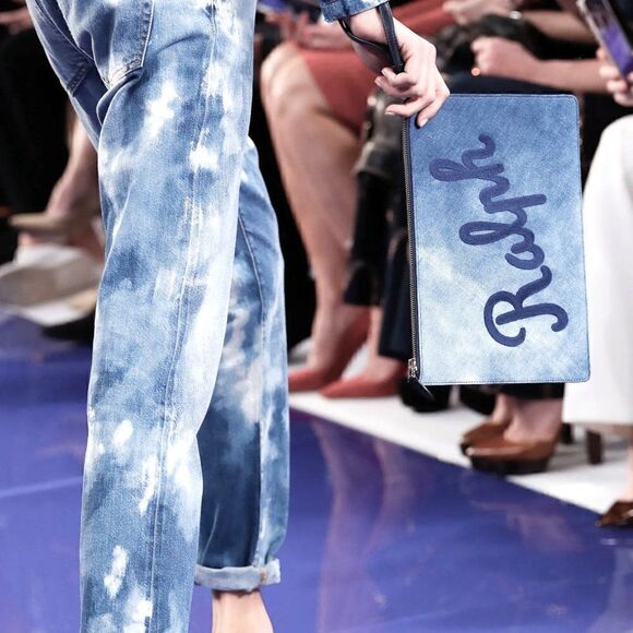 Ralph Lauren 2011 Sample Kristina Acid Wash Stretch Denim Strapless Dress - Picture 9 of 16